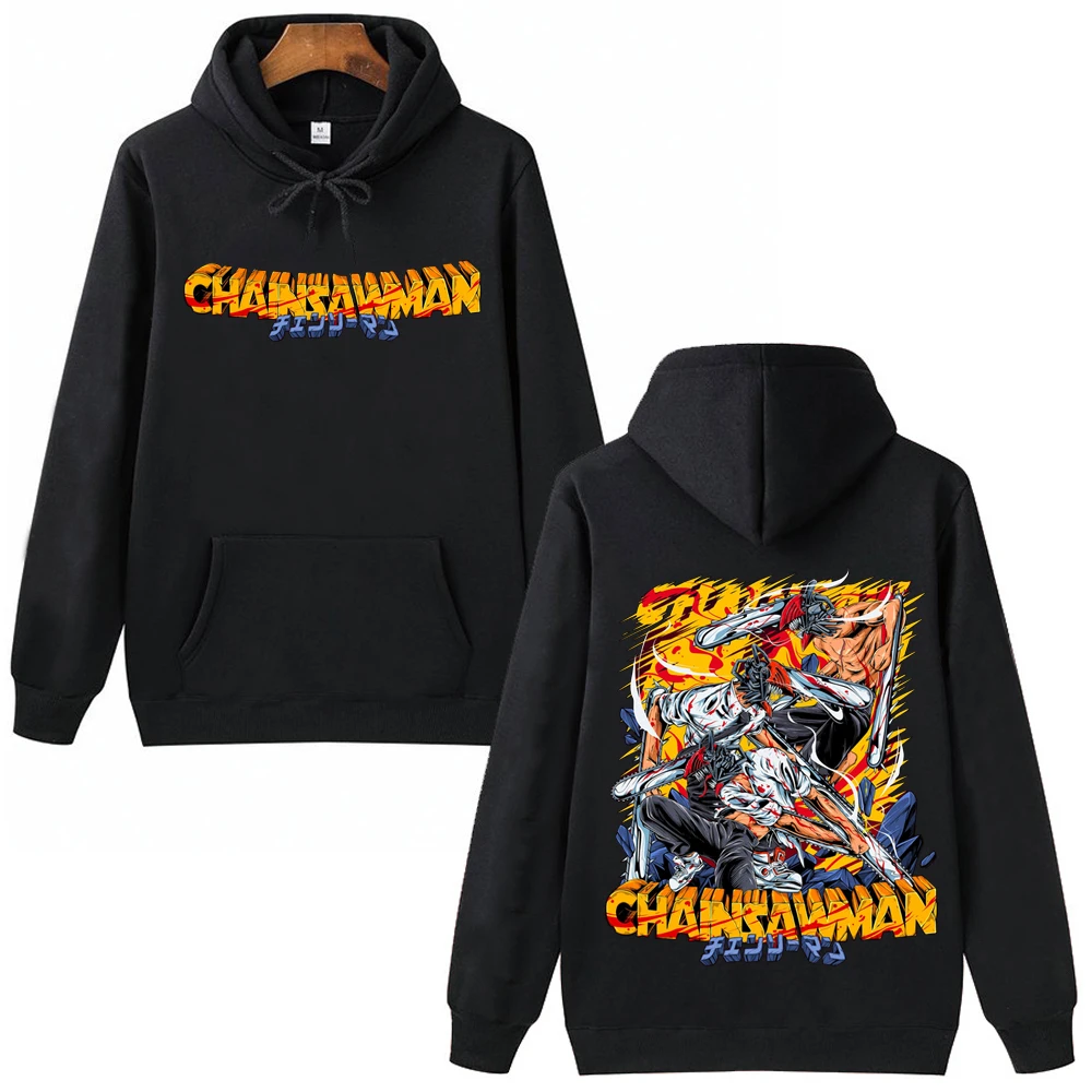 Hot Anime Chainsaw Man Fans Gitf Hoodie Man Woman Harajuku Pullover Tops Streetwear - Chainsaw Man Merchandise