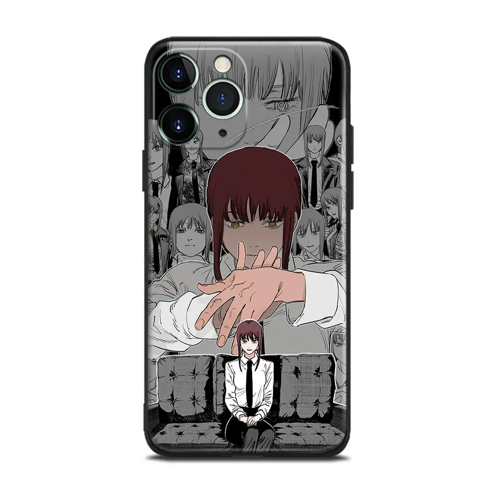 Makima Chainsaw Man Manga Anime Soft TPU Glass Phone Case for IPhone 6s 7 8 14 1 - Chainsaw Man Merchandise