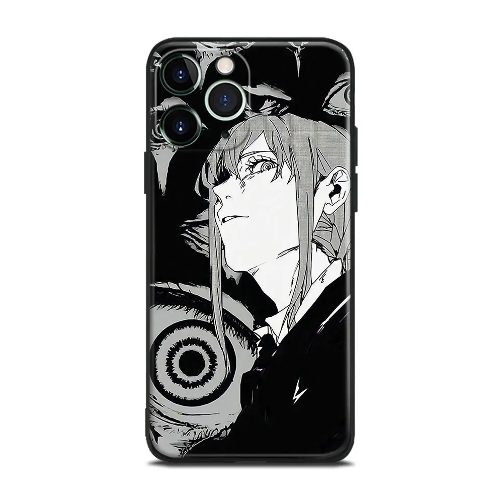 Makima Chainsaw Man Manga Anime Soft TPU Glass Phone Case for IPhone 6s 7 8 14 2 - Chainsaw Man Merchandise