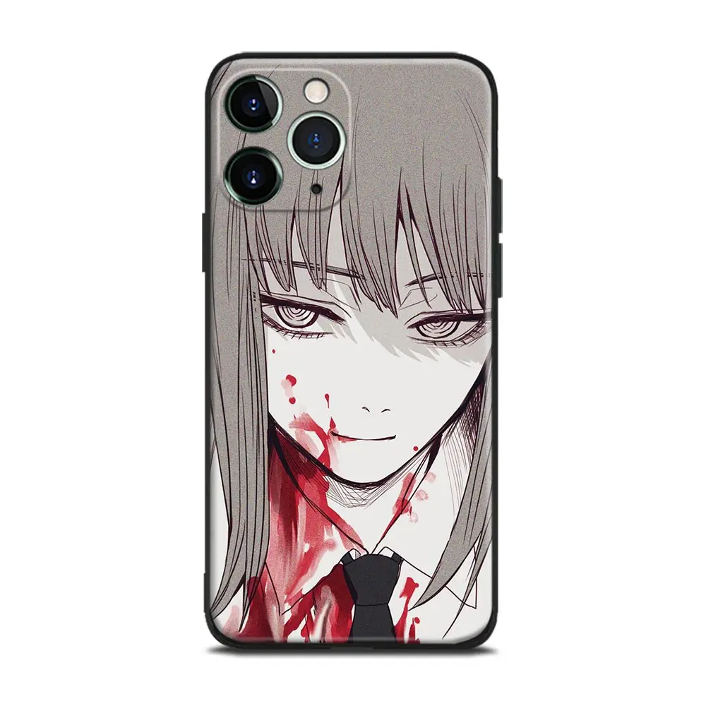 Makima Chainsaw Man Manga Anime Soft TPU Glass Phone Case for IPhone 6s 7 8 14 4 - Chainsaw Man Merchandise