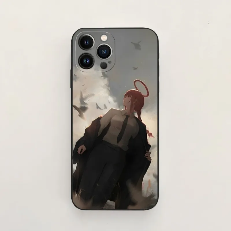 Makima Chainsaw Man Phone Case For Iphone 14 Pro 13 Mini 11 12 Max Xr X 3 - Chainsaw Man Merchandise