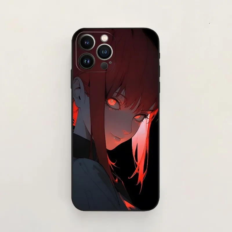 Makima Chainsaw Man Phone Case For Iphone 14 Pro 13 Mini 11 12 Max Xr X 9 - Chainsaw Man Merchandise