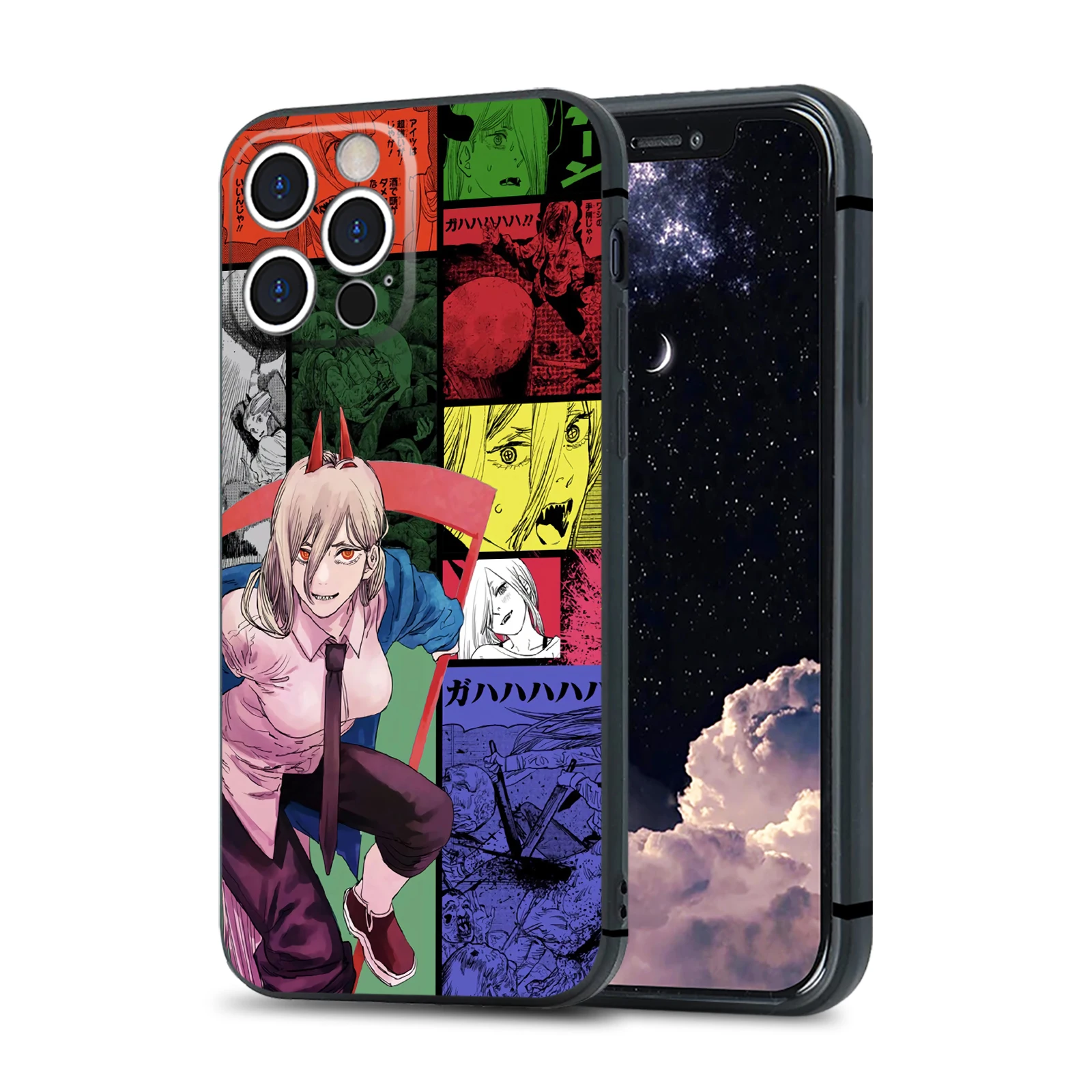 Makima Power Reze denji Chainsaw Man Soft Silicone Phone Case for IPhone 6 7 8 14 13 - Chainsaw Man Merchandise