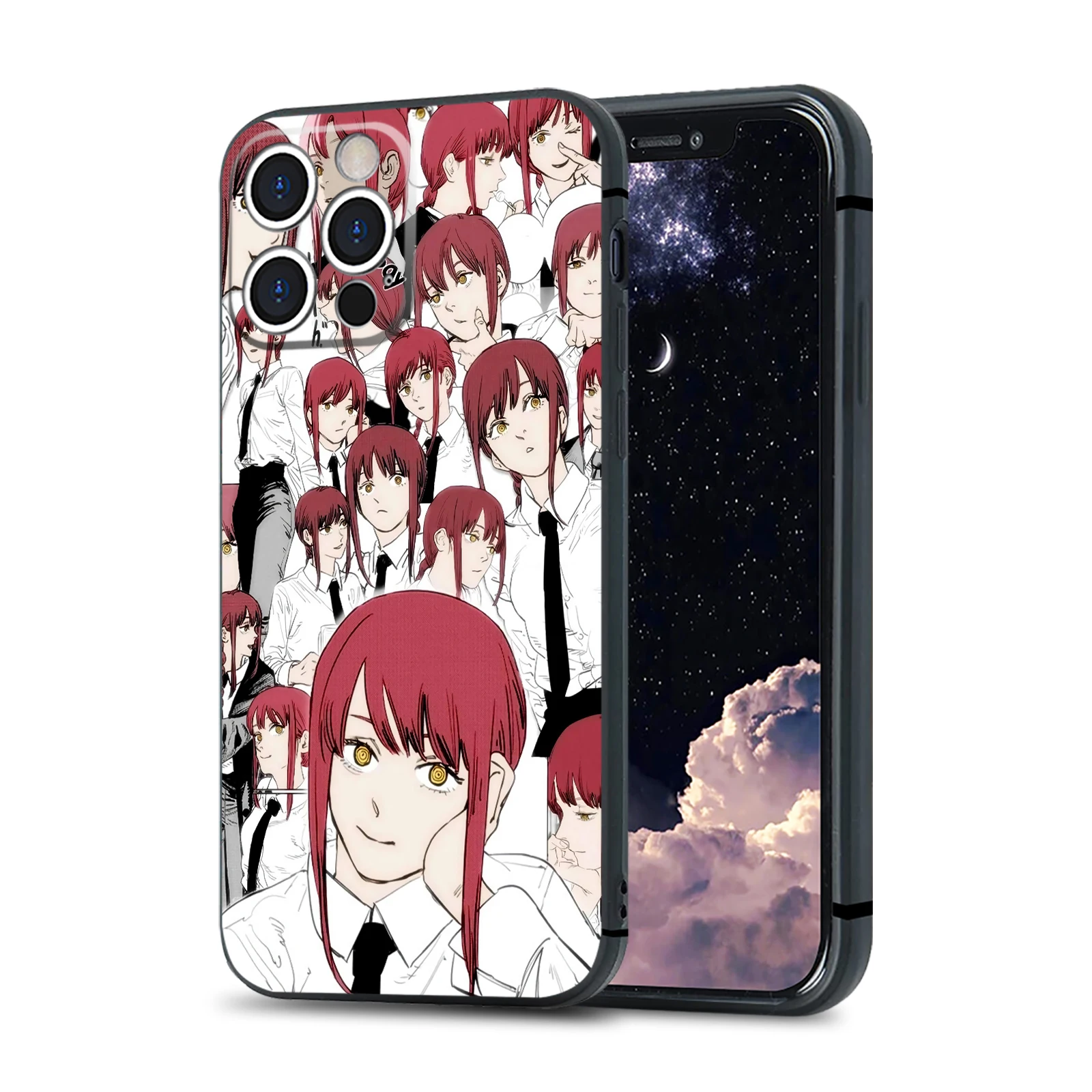 Makima Power Reze denji Chainsaw Man Soft Silicone Phone Case for IPhone 6 7 8 14 - Chainsaw Man Merchandise