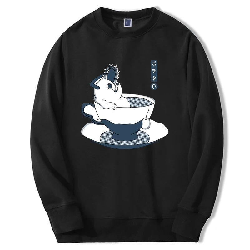 New Chainsaw Man Hoodie Teacup Cute Pochita Graphic Print Streetwear Men Top Harajuku Casual Sportswear Casual - Chainsaw Man Merchandise