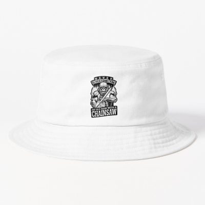 Never Underestimate An Old Man With A Chainsaw Funny Bigfoot Bucket Hat Official Chainsaw Man Merch