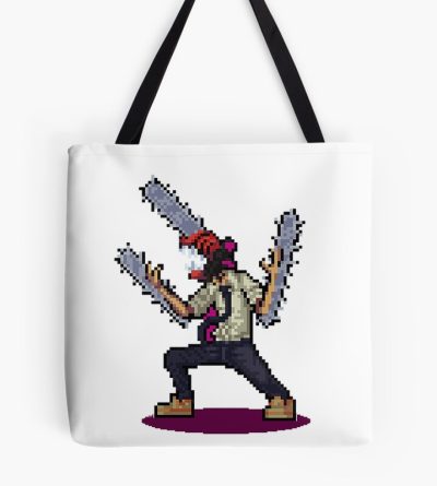 Pixel Delapan Bit Tote Bag Official Chainsaw Man Merch