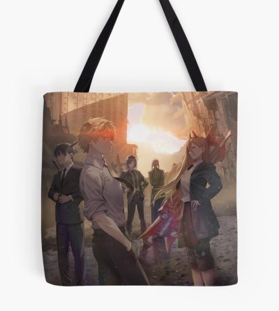 Chainsaw Man Poster, Denji, Power, Makima Tote Bag Official Chainsaw Man Merch