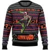 You Make It Feel Like Christmas Chainsaw Man Ugly Christmas Sweater FRONT mockup - Chainsaw Man Merchandise